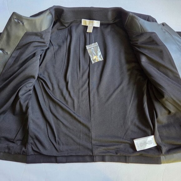 Michael Kors Black Ponte Jacket with Gold Accents - Picture 4 of 7